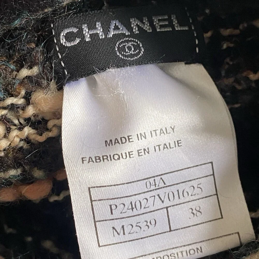 RARE Vintage Pre Fall 2004 CHANEL 04A Knit FR-36/38 Beaded Wool Sweater Dress